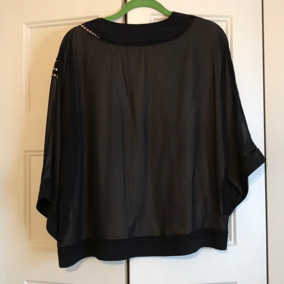 Anthropologie Black Beaded Kimono - Picture 4 of 4